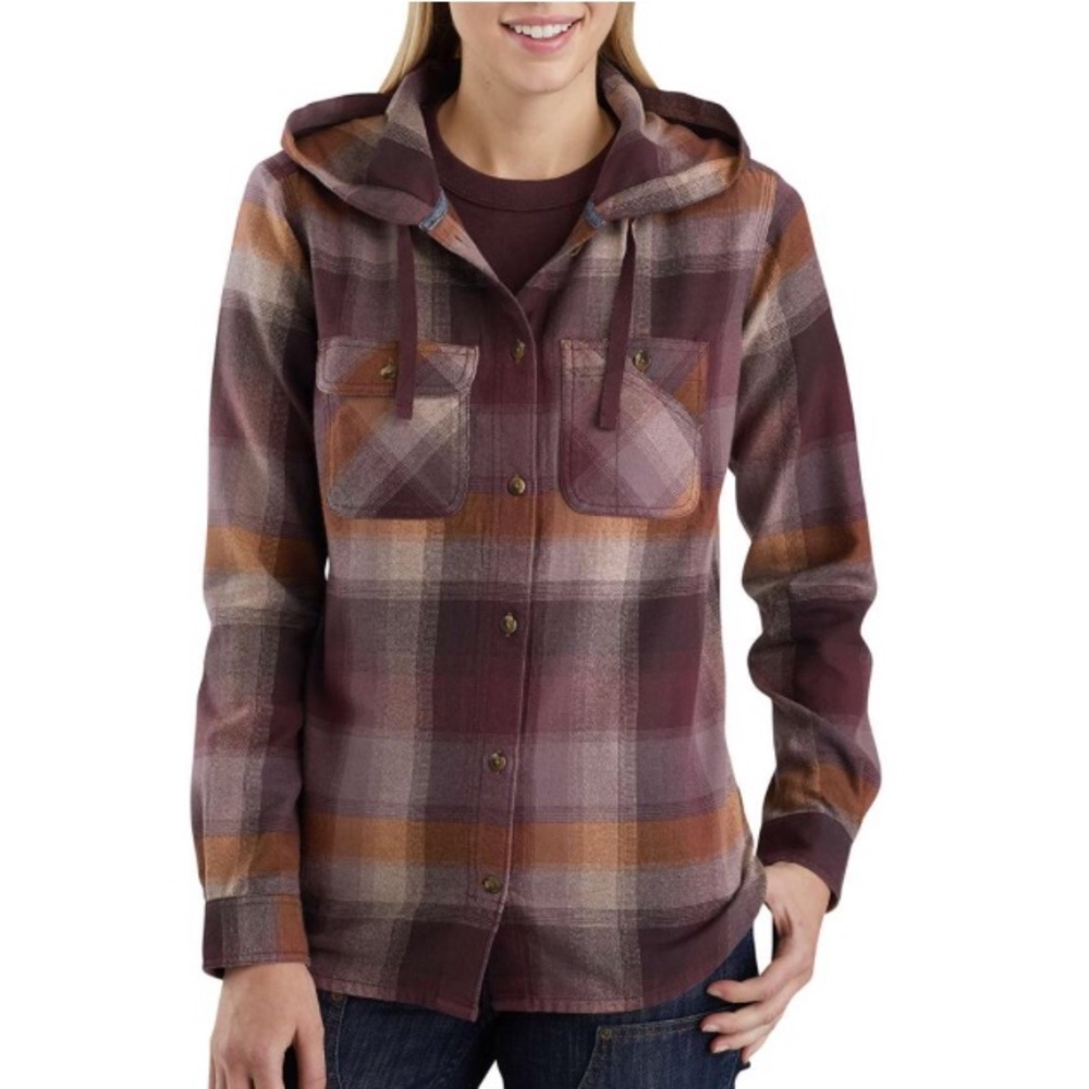 Carhartt Women's Beartooth Hooded Flannel Shirt